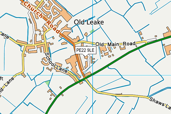 PE22 9LE map - OS VectorMap District (Ordnance Survey)