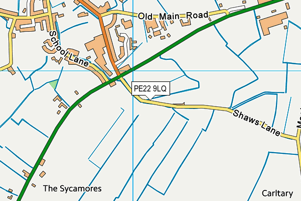 PE22 9LQ map - OS VectorMap District (Ordnance Survey)
