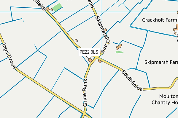 PE22 9LS map - OS VectorMap District (Ordnance Survey)