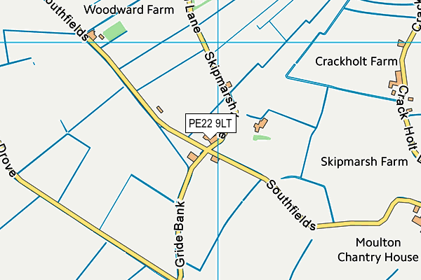 PE22 9LT map - OS VectorMap District (Ordnance Survey)