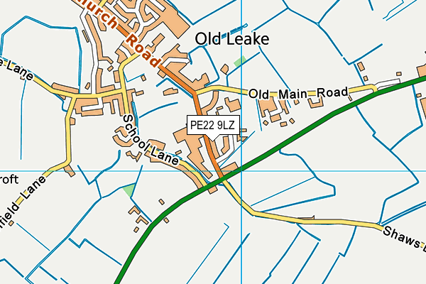 PE22 9LZ map - OS VectorMap District (Ordnance Survey)