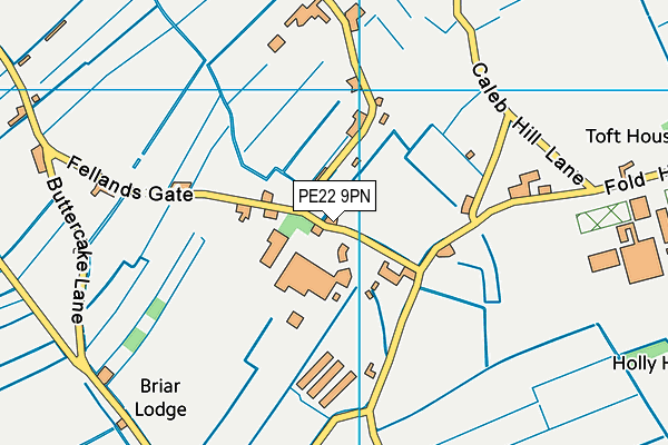 PE22 9PN map - OS VectorMap District (Ordnance Survey)