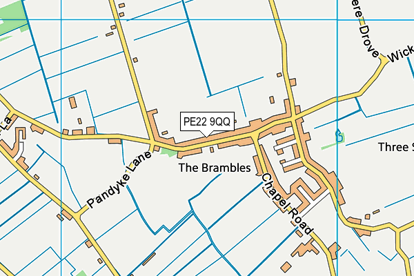 PE22 9QQ map - OS VectorMap District (Ordnance Survey)