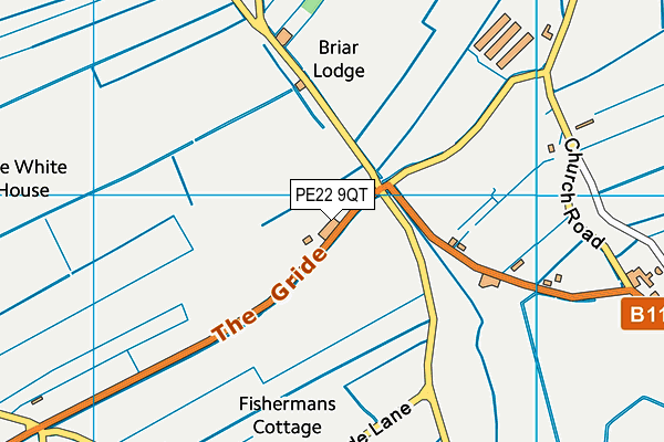 PE22 9QT map - OS VectorMap District (Ordnance Survey)