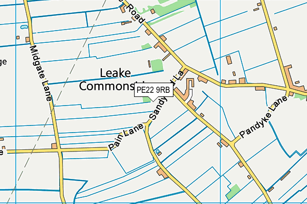 PE22 9RB map - OS VectorMap District (Ordnance Survey)