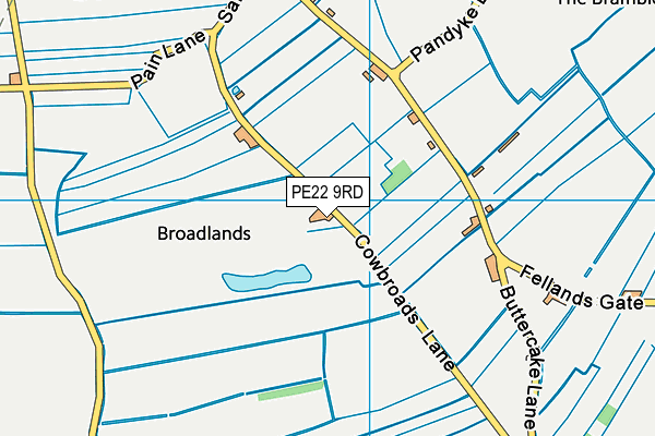 PE22 9RD map - OS VectorMap District (Ordnance Survey)