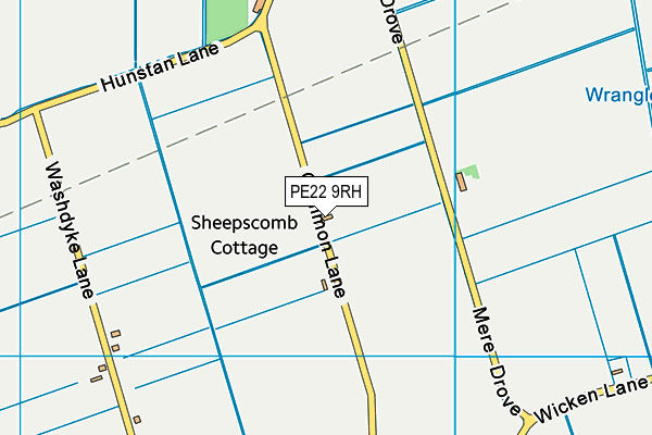 PE22 9RH map - OS VectorMap District (Ordnance Survey)