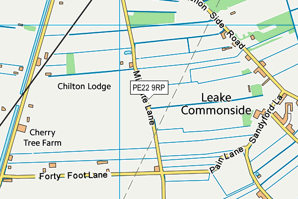 PE22 9RP map - OS VectorMap District (Ordnance Survey)