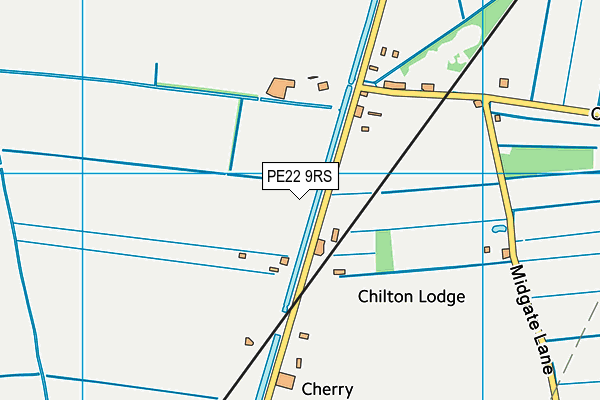 PE22 9RS map - OS VectorMap District (Ordnance Survey)