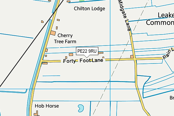 PE22 9RU map - OS VectorMap District (Ordnance Survey)