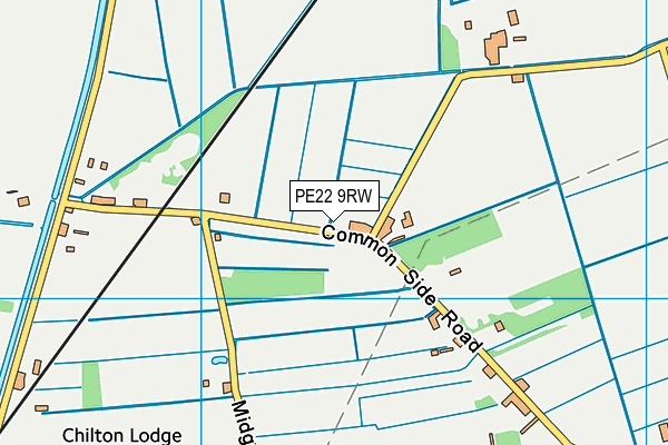 PE22 9RW map - OS VectorMap District (Ordnance Survey)