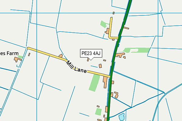 PE23 4AJ map - OS VectorMap District (Ordnance Survey)