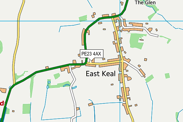 PE23 4AX map - OS VectorMap District (Ordnance Survey)