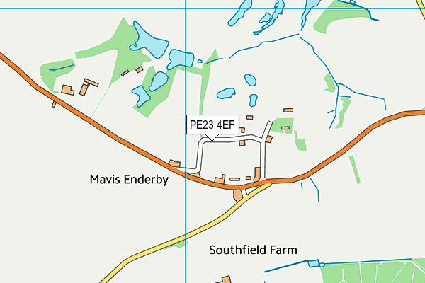 PE23 4EF map - OS VectorMap District (Ordnance Survey)
