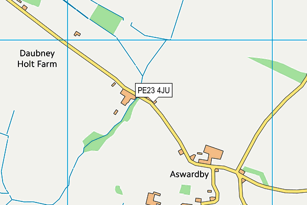 PE23 4JU map - OS VectorMap District (Ordnance Survey)
