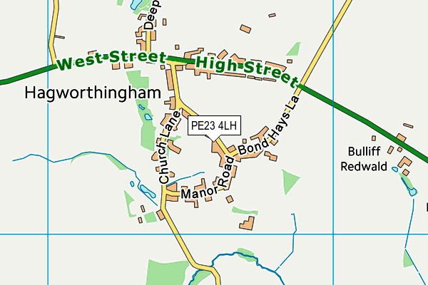 PE23 4LH map - OS VectorMap District (Ordnance Survey)