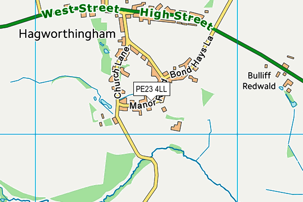 PE23 4LL map - OS VectorMap District (Ordnance Survey)