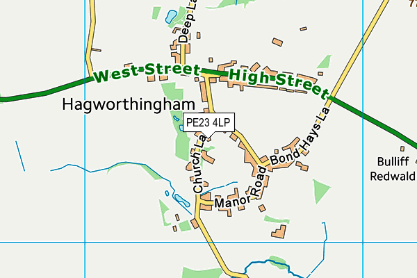 PE23 4LP map - OS VectorMap District (Ordnance Survey)