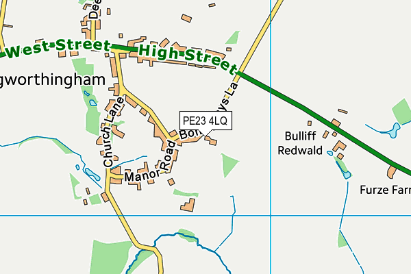 PE23 4LQ map - OS VectorMap District (Ordnance Survey)