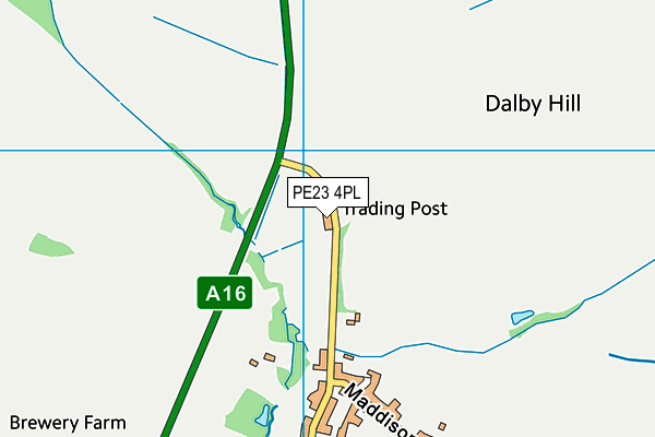 PE23 4PL map - OS VectorMap District (Ordnance Survey)