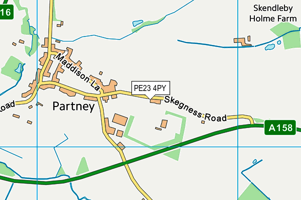 PE23 4PY map - OS VectorMap District (Ordnance Survey)