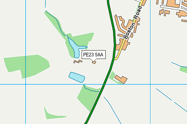 PE23 5AA map - OS VectorMap District (Ordnance Survey)
