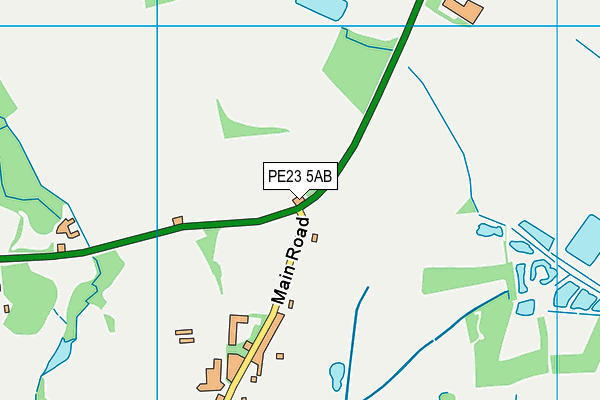 PE23 5AB map - OS VectorMap District (Ordnance Survey)