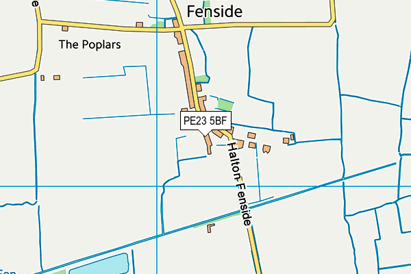 PE23 5BF map - OS VectorMap District (Ordnance Survey)