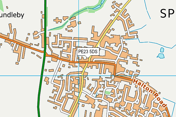 PE23 5DS map - OS VectorMap District (Ordnance Survey)