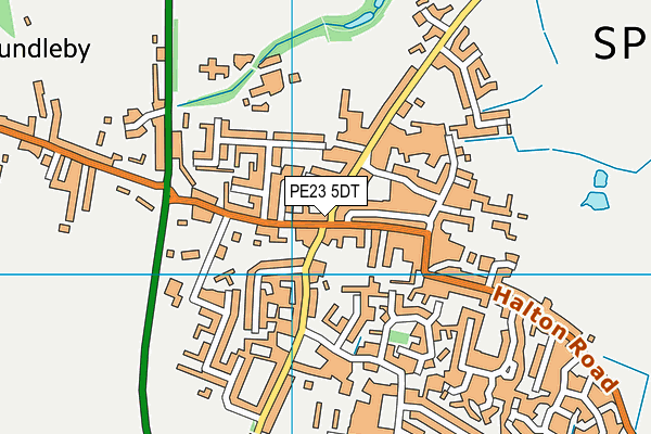 PE23 5DT map - OS VectorMap District (Ordnance Survey)