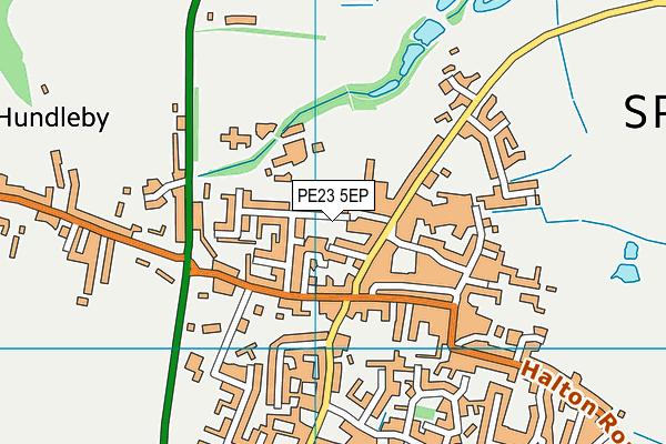 PE23 5EP map - OS VectorMap District (Ordnance Survey)