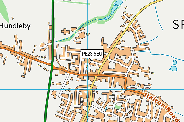 PE23 5EU map - OS VectorMap District (Ordnance Survey)