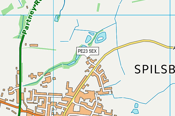 PE23 5EX map - OS VectorMap District (Ordnance Survey)