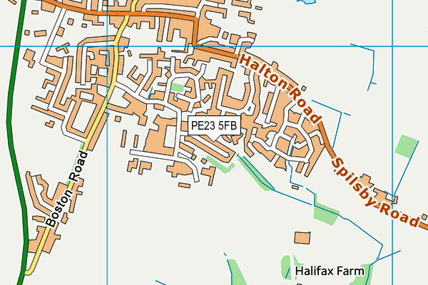 PE23 5FB map - OS VectorMap District (Ordnance Survey)
