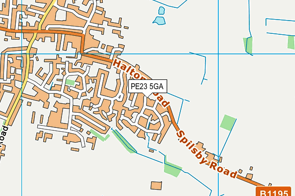 PE23 5GA map - OS VectorMap District (Ordnance Survey)