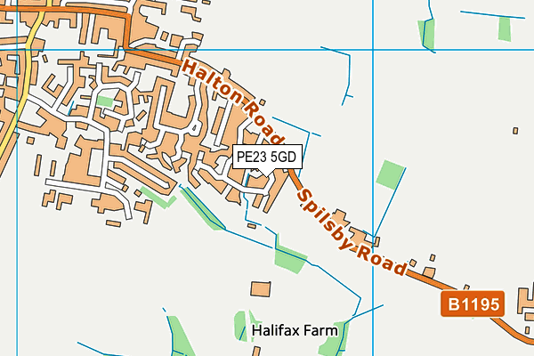 PE23 5GD map - OS VectorMap District (Ordnance Survey)