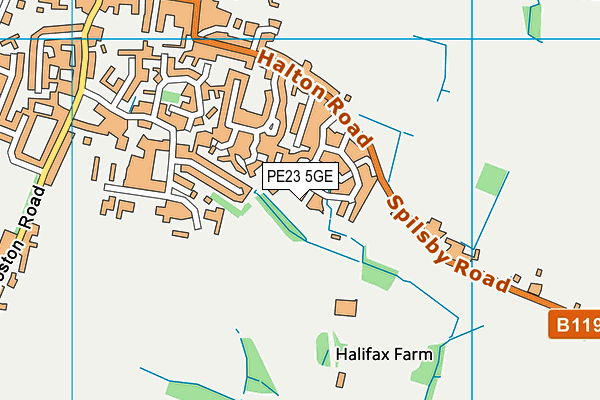 PE23 5GE map - OS VectorMap District (Ordnance Survey)