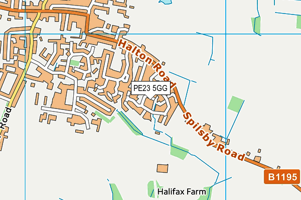 PE23 5GG map - OS VectorMap District (Ordnance Survey)