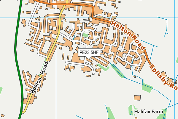 PE23 5HF map - OS VectorMap District (Ordnance Survey)