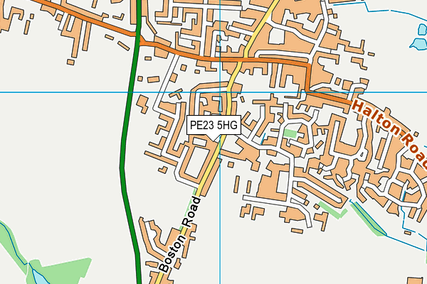 PE23 5HG map - OS VectorMap District (Ordnance Survey)