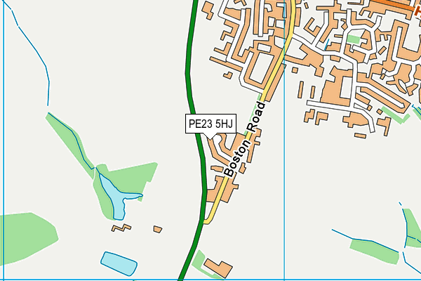PE23 5HJ map - OS VectorMap District (Ordnance Survey)