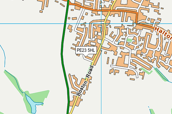 Spilsby Recreation Ground map (PE23 5HL) - OS VectorMap District (Ordnance Survey)