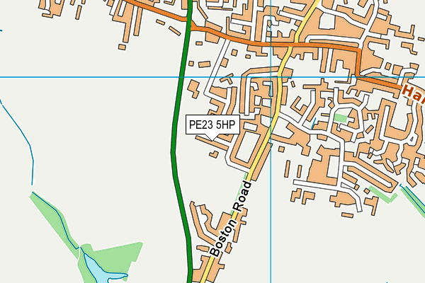 PE23 5HP map - OS VectorMap District (Ordnance Survey)