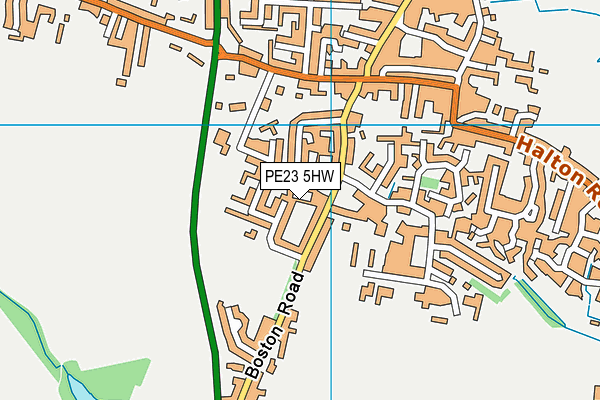 PE23 5HW map - OS VectorMap District (Ordnance Survey)