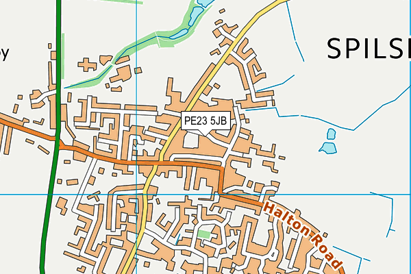 PE23 5JB map - OS VectorMap District (Ordnance Survey)