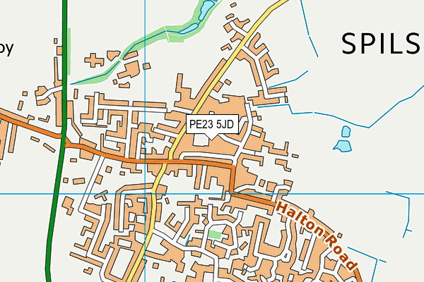 PE23 5JD map - OS VectorMap District (Ordnance Survey)