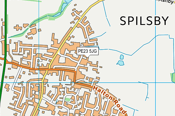 PE23 5JG map - OS VectorMap District (Ordnance Survey)