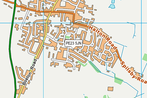 PE23 5JN map - OS VectorMap District (Ordnance Survey)