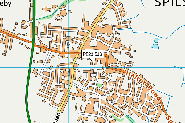 PE23 5JS map - OS VectorMap District (Ordnance Survey)