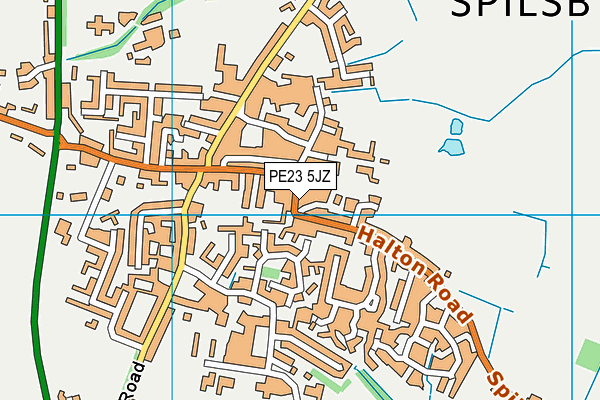 PE23 5JZ map - OS VectorMap District (Ordnance Survey)